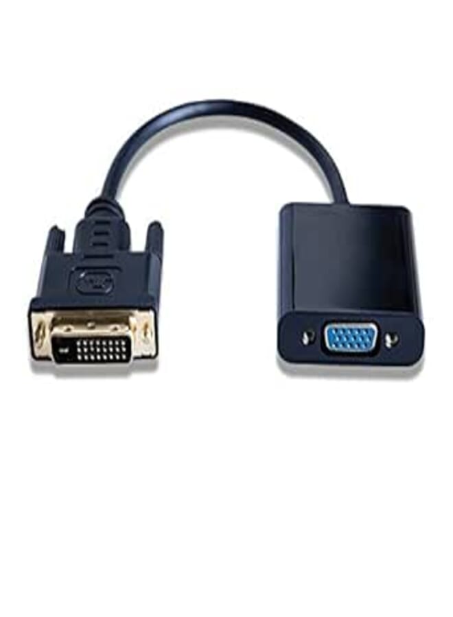 Active DVI-D 24+1 Male to VGA Female Adapter Converter Video Cable for DVI-D Link 24+1 Systems to Connect to VGA Displays